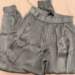 Zara silk jogger pants